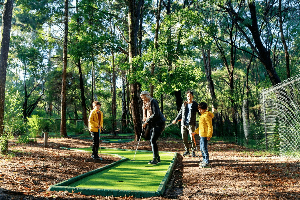 Play a round of mini golf at RAC Karri Valley