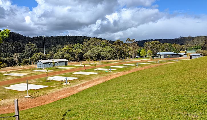The campgrounds at Karri Valley