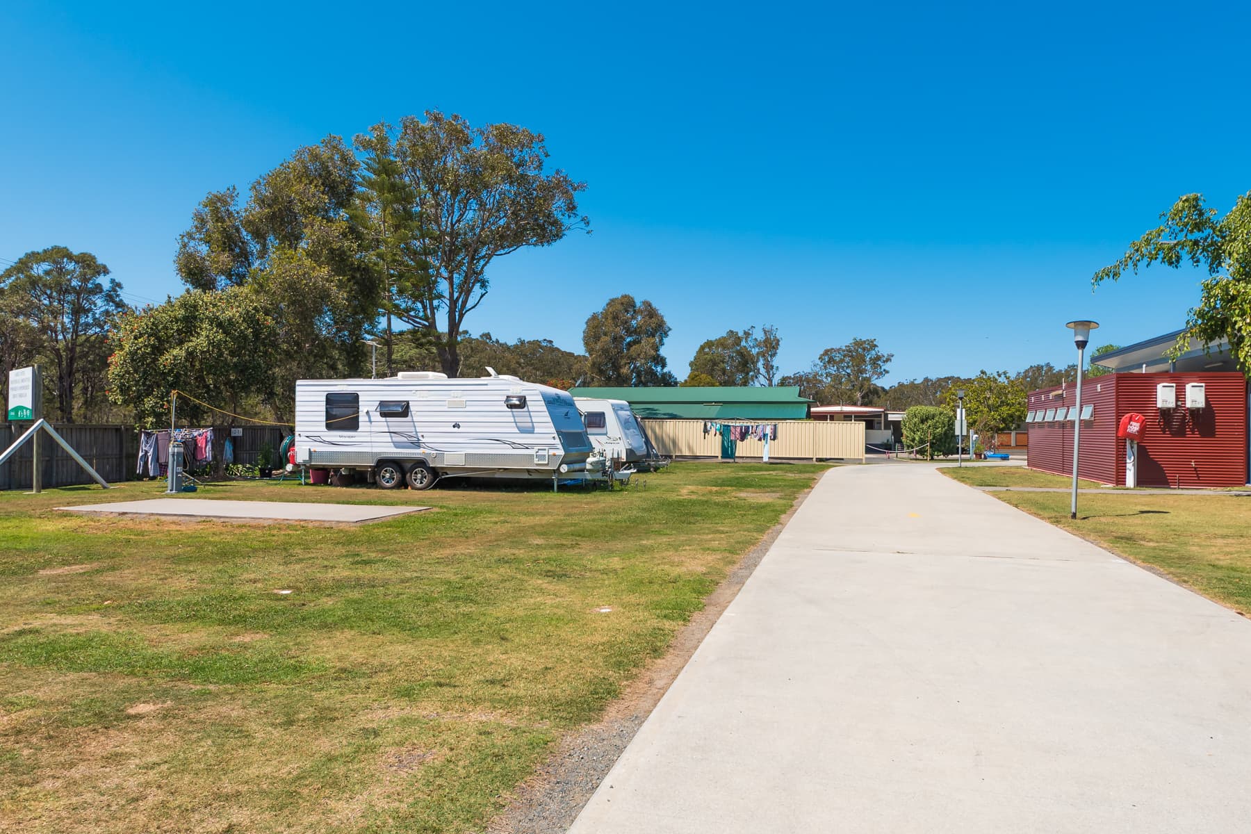 large camping sites. 