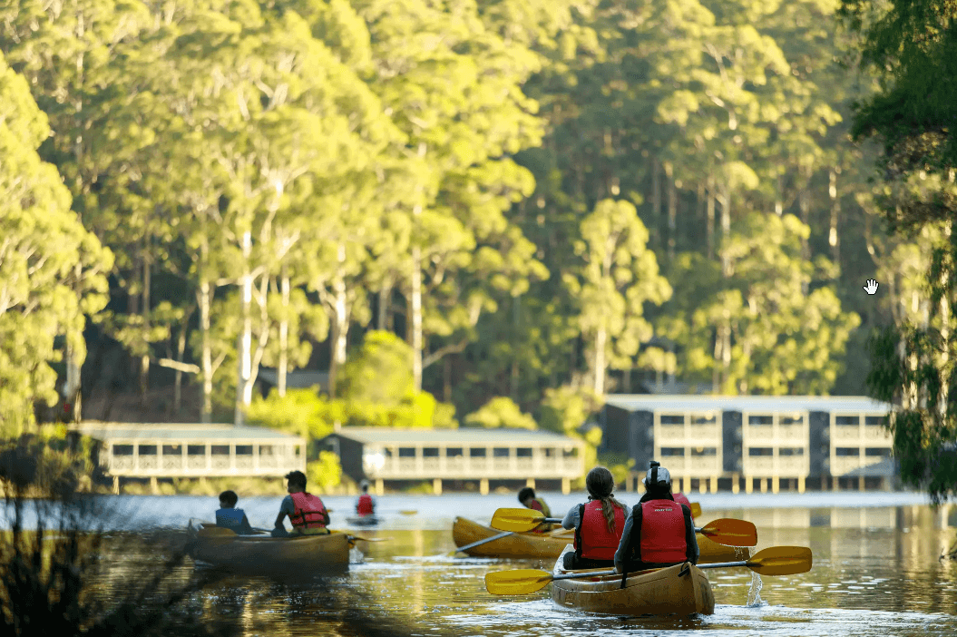 Hire a canoe or kayak at RAC Karri Valley