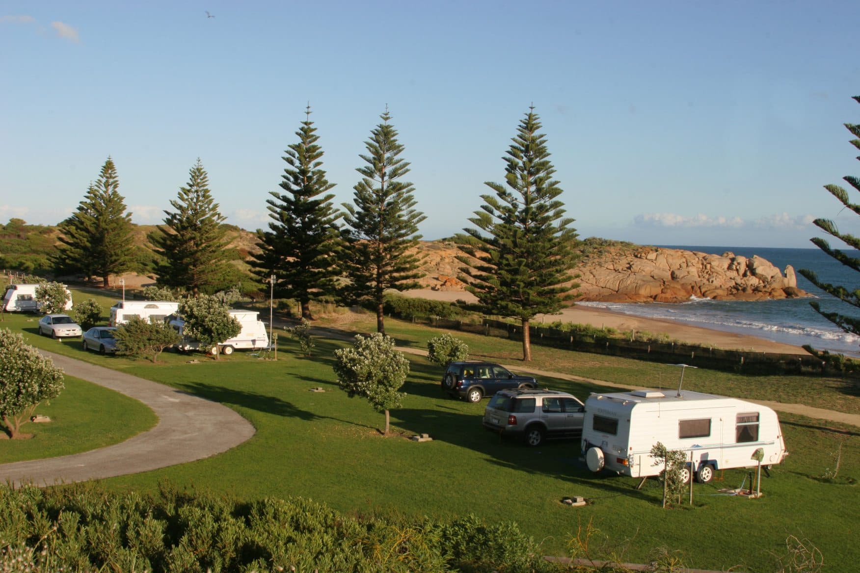 Caravans on Beachfront