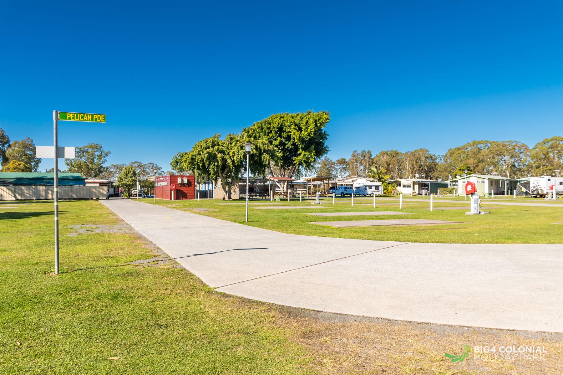 Spacious grassy sites.