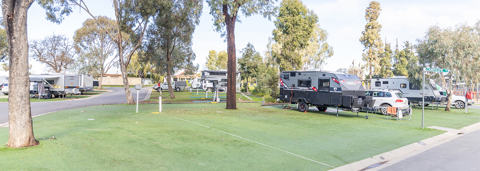 Powered Drive Through Synthetic Site | NRMA Echuca Holiday Park