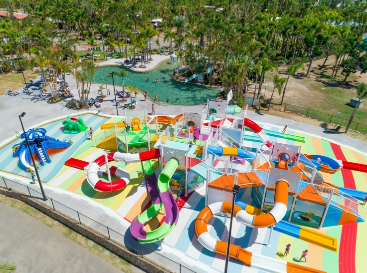 Explore our BIG, HUGE, MEGA 13 slide waterpark!